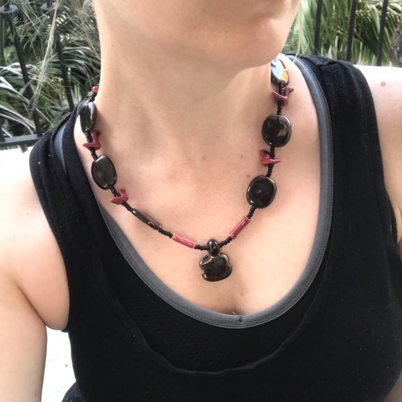 Kenyan Ceramic Bead Necklace - Picture 4 of 9